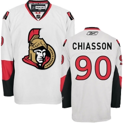 Alex Chiasson Reebok Ottawa Senators Authentic White Away NHL Jersey