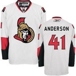 Craig Anderson Reebok Ottawa Senators Authentic White Away NHL Jersey
