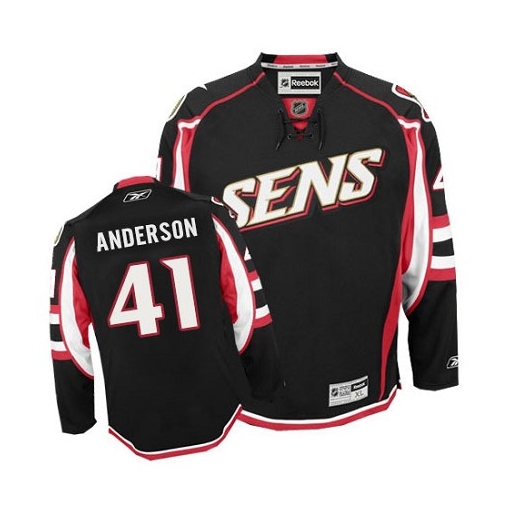 Craig Anderson Reebok Ottawa Senators Authentic Black Third NHL Jersey