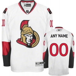 Youth Reebok Ottawa Senators Customized Authentic White Away NHL Jersey