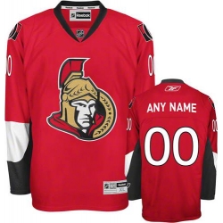 Women's Reebok Ottawa Senators Customized Authentic Red Home NHL Jersey