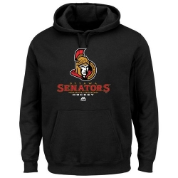 NHL Ottawa Senators Majestic Critical Victory VIII Fleece Hoodie - Black