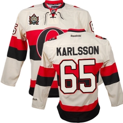 Erik Karlsson Reebok Ottawa Senators Authentic Cream 2014 Heritage Classic NHL Jersey