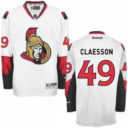 Fredrik Claesson Reebok Ottawa Senators Authentic White Away Jersey