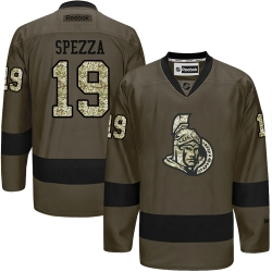 Jason Spezza Reebok Ottawa Senators Premier Green Salute to Service NHL Jersey