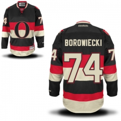 Mark Borowiecki Reebok Ottawa Senators Authentic Black Alternate Jersey
