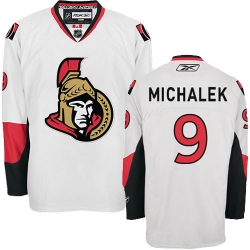 Milan Michalek Reebok Ottawa Senators Authentic White Away NHL Jersey