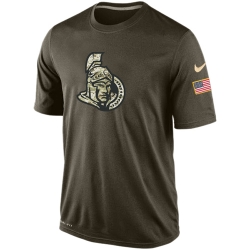 NHL Ottawa Senators Nike Olive Salute To Service KO Performance Dri-FIT T-Shirt