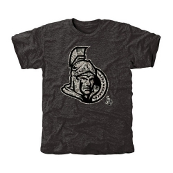 NHL Ottawa Senators Black Rink Warrior Tri-Blend T-Shirt