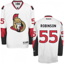 Buddy Robinson Reebok Ottawa Senators Authentic White Away Jersey