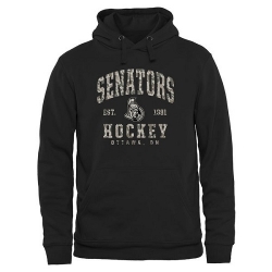 NHL Ottawa Senators Black Camo Stack Pullover Hoodie