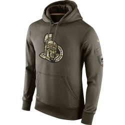 NHL Ottawa Senators Nike Olive Salute To Service KO Performance Hoodie