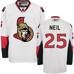 Chris Neil Reebok Ottawa Senators Authentic White Away NHL Jersey