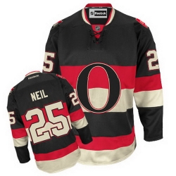 Chris Neil Reebok Ottawa Senators Authentic Black New Third NHL Jersey