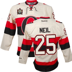 Chris Neil Reebok Ottawa Senators Authentic Cream 2014 Heritage Classic NHL Jersey