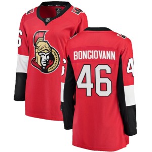 Wyatt Bongiovanni Women's Fanatics Branded Ottawa Senators Breakaway Red Home Jersey