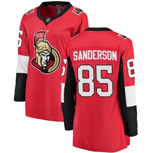 Jake Sanderson Women's Fanatics Branded Ottawa Senators Breakaway Red Home Jersey