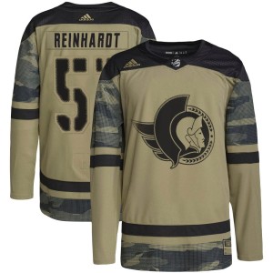 Cole Reinhardt Youth Adidas Ottawa Senators Authentic Camo Military Appreciation Practice Jersey