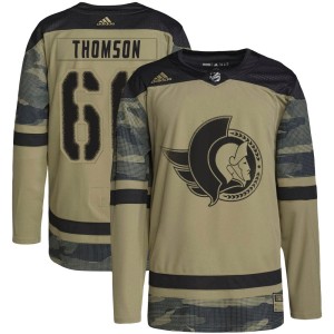 Lassi Thomson Youth Adidas Ottawa Senators Authentic Camo Military Appreciation Practice Jersey