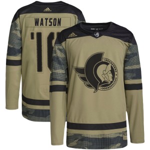 Austin Watson Youth Adidas Ottawa Senators Authentic Camo Military Appreciation Practice Jersey