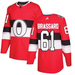 Derick Brassard Men's Adidas Ottawa Senators Authentic Red 2017 100 Classic Jersey
