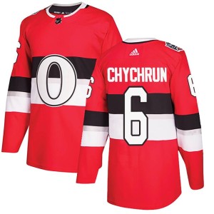 Jakob Chychrun Men's Adidas Ottawa Senators Authentic Red 2017 100 Classic Jersey