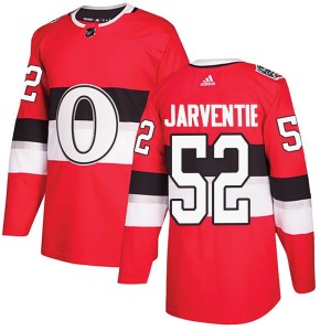 Roby Jarventie Men's Adidas Ottawa Senators Authentic Red 2017 100 Classic Jersey
