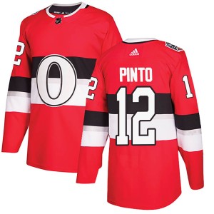 Shane Pinto Men's Adidas Ottawa Senators Authentic Red 2017 100 Classic Jersey