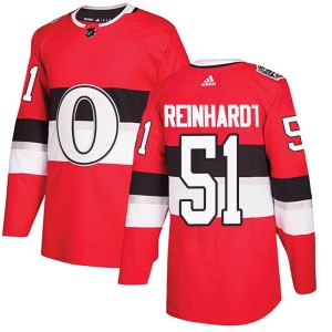 Cole Reinhardt Men's Adidas Ottawa Senators Authentic Red 2017 100 Classic Jersey