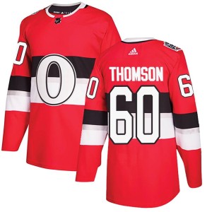 Lassi Thomson Men's Adidas Ottawa Senators Authentic Red 2017 100 Classic Jersey