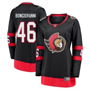 Wyatt Bongiovanni Women's Fanatics Branded Ottawa Senators Premier Black Breakaway 2020/21 Home Jersey