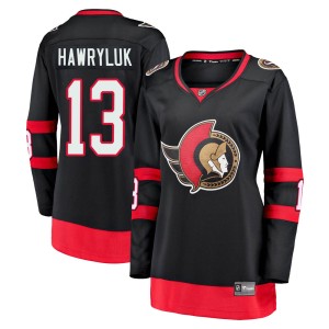 Jayce Hawryluk Women's Fanatics Branded Ottawa Senators Premier Black Breakaway 2020/21 Home Jersey
