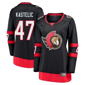 Mark Kastelic Women's Fanatics Branded Ottawa Senators Premier Black Breakaway 2020/21 Home Jersey