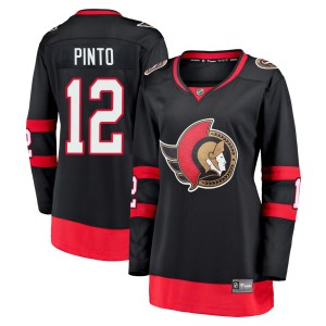 Shane Pinto Women's Fanatics Branded Ottawa Senators Premier Black Breakaway 2020/21 Home Jersey