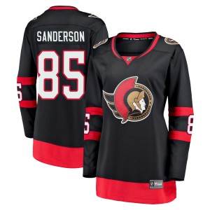 Jake Sanderson Women's Fanatics Branded Ottawa Senators Premier Black Breakaway 2020/21 Home Jersey