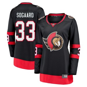 Mads Sogaard Women's Fanatics Branded Ottawa Senators Premier Black Breakaway 2020/21 Home Jersey