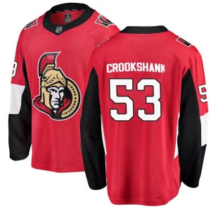 Angus Crookshank Youth Fanatics Branded Ottawa Senators Breakaway Red Home Jersey