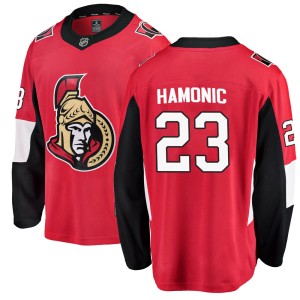 Travis Hamonic Youth Fanatics Branded Ottawa Senators Breakaway Red Home Jersey