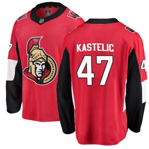 Mark Kastelic Youth Fanatics Branded Ottawa Senators Breakaway Red Home Jersey