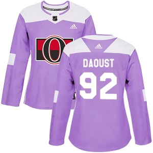 Philippe Daoust Women's Adidas Ottawa Senators Authentic Purple Fights Cancer Practice Jersey