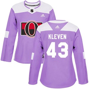 Tyler Kleven Women's Adidas Ottawa Senators Authentic Purple Fights Cancer Practice Jersey
