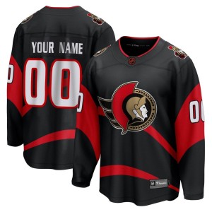 Custom Youth Fanatics Branded Ottawa Senators Breakaway Black Custom Special Edition 2.0 Jersey