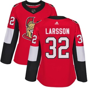 Jacob Larsson Women's Adidas Ottawa Senators Authentic Red Home Jersey
