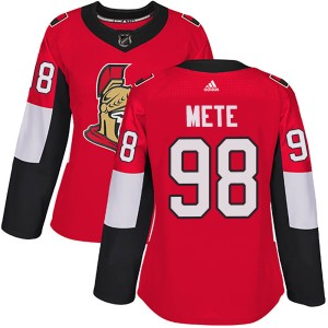 Victor Mete Women's Adidas Ottawa Senators Authentic Red Home Jersey