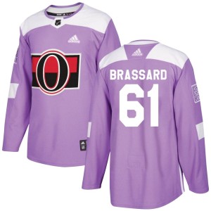 Derick Brassard Youth Adidas Ottawa Senators Authentic Purple Fights Cancer Practice Jersey