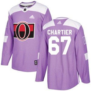 Rourke Chartier Youth Adidas Ottawa Senators Authentic Purple Fights Cancer Practice Jersey