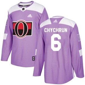 Jakob Chychrun Youth Adidas Ottawa Senators Authentic Purple Fights Cancer Practice Jersey