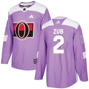 Artem Zub Youth Adidas Ottawa Senators Authentic Purple Fights Cancer Practice Jersey