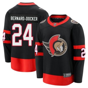 Jacob Bernard-Docker Men's Fanatics Branded Ottawa Senators Premier Black Breakaway 2020/21 Home Jersey