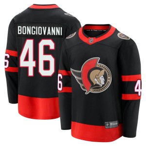 Wyatt Bongiovanni Men's Fanatics Branded Ottawa Senators Premier Black Breakaway 2020/21 Home Jersey